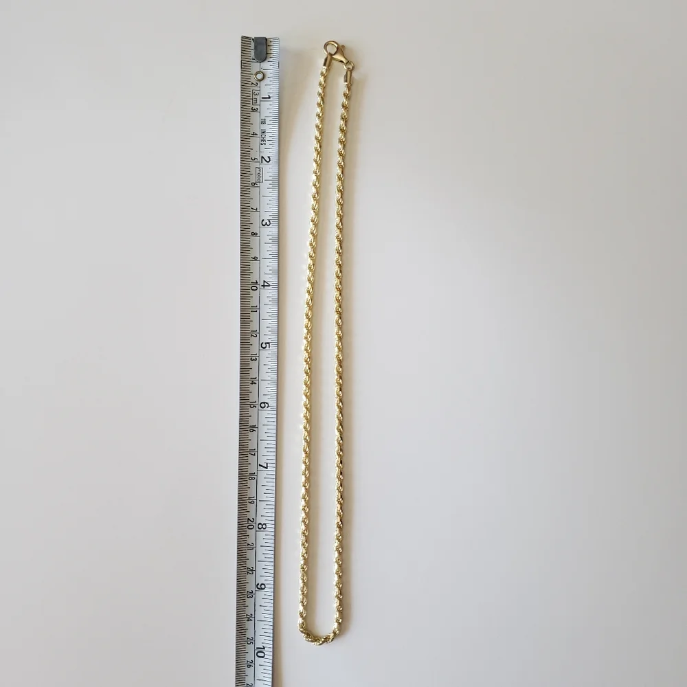 Gold tone 925 Sterling silver Chain Necklace - Picture 6 of 6